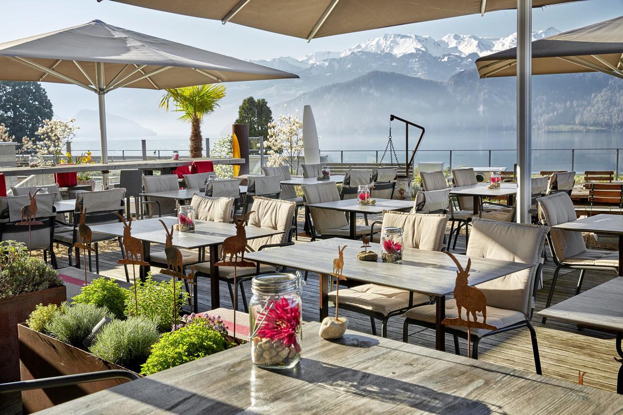 Alpenblick Weggis - Panorama & Alpen Chic Hotel Bagian luar foto